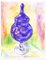 Armin Guther, Violet Chocolate Vase, Watercolor, 1969 1