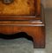 Victorian Partner Desk in Burr Walnut with Cushion Drawer & Brown Leather Top, 1900s 8