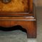 Victorian Partner Desk in Burr Walnut with Cushion Drawer & Brown Leather Top, 1900s, Image 8