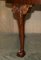 English Dining Table in Hand Carved Walnut with Claw & Ball Feet, 1920s 6