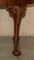 English Dining Table in Hand Carved Walnut with Claw & Ball Feet, 1920s 13