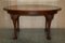 English Dining Table in Hand Carved Walnut with Claw & Ball Feet, 1920s 2