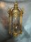 Large French Empire Style Lantern in Brass and Glass 1
