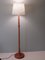 Lámpara de pie escandinava vintage de pino con pantalla a medida, años 60, Imagen 2