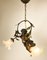 Baroque Bronze Blindfolded Cupido Chandelier Pendant Lamp, 1940s, Image 20