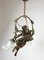 Baroque Bronze Blindfolded Cupido Chandelier Pendant Lamp, 1940s, Image 22