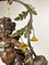 Baroque Bronze Blindfolded Cupido Chandelier Pendant Lamp, 1940s, Image 4