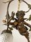Baroque Bronze Blindfolded Cupido Chandelier Pendant Lamp, 1940s 9