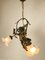 Baroque Bronze Blindfolded Cupido Chandelier Pendant Lamp, 1940s, Image 15