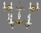 Vintage Capodimonte Porcelain Chandelier & Sconces, Italy, Set of 3 1