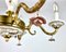 Lámpara de araña y apliques Capodimonte vintage de porcelana, Italia. Juego de 3, Imagen 7