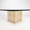 Mid-Century Handmade Glass Coffee Table with Travertine Base, 1960s, Image 5