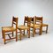 Mid-Century Scandinavian Pine and Papercord Dining Chairs, 1960s, Set of 4 6