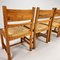 Mid-Century Scandinavian Pine and Papercord Dining Chairs, 1960s, Set of 4 4