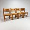Mid-Century Scandinavian Pine and Papercord Dining Chairs, 1960s, Set of 4 9