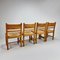 Mid-Century Scandinavian Pine and Papercord Dining Chairs, 1960s, Set of 4, Image 8