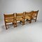 Mid-Century Scandinavian Pine and Papercord Dining Chairs, 1960s, Set of 4, Image 7