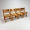 Mid-Century Scandinavian Pine and Papercord Dining Chairs, 1960s, Set of 4 11