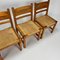 Mid-Century Scandinavian Pine and Papercord Dining Chairs, 1960s, Set of 4, Image 5