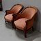 Napoleon III Upholstered Mahogany Armchairs, 1850s, Set of 2 3