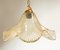 Murano Textured Glass Tulip-Handkerchief Wave Pendant Lamp, Italy, 1970s 2