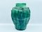 Art Deco Malachite Glass Vase attributed to Artur Pleva for Curt Schlevogt, 1930s 1