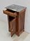 Small Walnut and Marble Bedside Table, 1900s 4