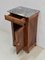 Small Walnut and Marble Bedside Table, 1900s, Image 4