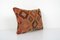 Turkish Burnt Orange Lumbar Kilim Cushion Covers, Image 3