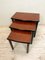 Art Deco Nesting Tables in Black Lacquered Wood and Burl Italy, 1970s, Set of 3, Image 3