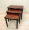 Art Deco Nesting Tables in Black Lacquered Wood and Burl Italy, 1970s, Set of 3 10