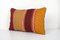 Turkish Orange Wool Sofa Rug Cushion Cover, Image 2
