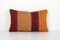 Turkish Orange Wool Sofa Rug Cushion Cover, Image 1