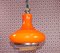 Lámpara colgante era espacial de vidrio naranja, años 70, Imagen 8