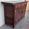 19th Century Spanish Carved Walnut Tuscan Credenza or Buffet with Two Drawers, 1880s 4