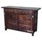 19th Century Spanish Carved Walnut Tuscan Credenza or Buffet with Two Drawers, 1880s, Image 1