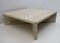 Italian Travertine Coffee Table with Brass Inlays, 1970s 4