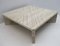 Italian Travertine Coffee Table with Brass Inlays, 1970s 1