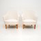 Vintage Swedish Samspel Armchairs attributed to Carl Malmsten, 1960s, Set of 2 2