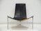 Black Leather T-Chair by Katavolos, Littell, & Kelley for Laverne International, 1950s, Image 2