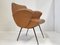 Französischer Mid-Century Sessel aus Havanna Kunstleder & Stahl, 1950er 5