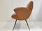 Mid-Century French Lounge Chair in Havana Leatherette & Steel, 1950s 9
