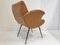Mid-Century French Lounge Chair in Havana Leatherette & Steel, 1950s 6