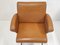 Mid-Century French Lounge Chair in Havana Leatherette & Steel, 1950s 4