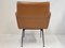 Mid-Century French Lounge Chair in Havana Leatherette & Steel, 1950s 3