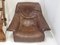 Vintage Brutalist Lounge Chair in Leather & Oak, 1970s, Image 8