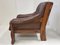 Vintage Brutalist Lounge Chair in Leather & Oak, 1970s 9