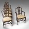 Antique Victorian English Hepplewhite Revival Chairs, 1890s, Set of 6 1