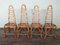 Garden Chairs in Bamboo and Wicker, Italy, 1960s, Set of 4 4
