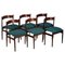 Wood & Boucle Model 107 Dining Chairs by Gianfranco Frattini for Cassina, 1960s, Set of 6, Image 1